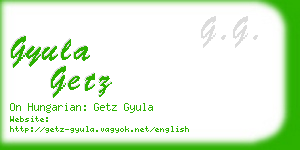 gyula getz business card